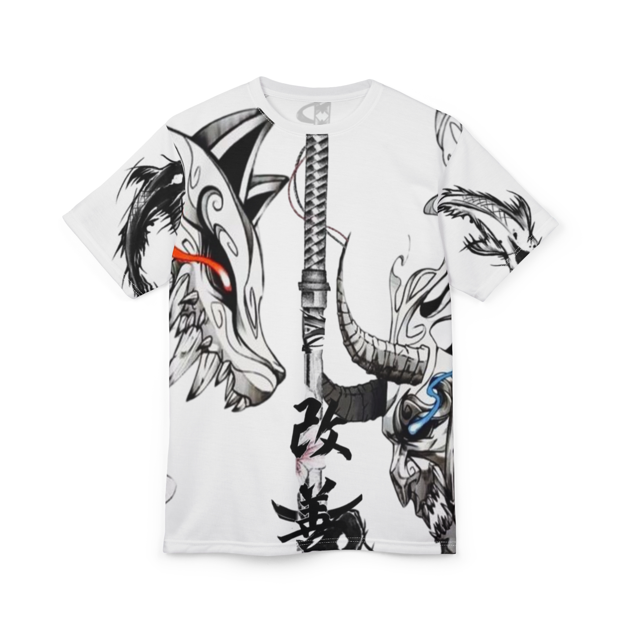 monochrome graphic t shirt ( 100% polyester ) monochrome graphic t shirt ( 100% polyester )